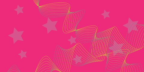 abstract geometric line pattern art vector illustration, Abstract geometric background. Dynamic shapes vector composition, Element for design isolated on pink. Pink color. Valentine's Day.