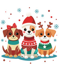 Christmas Cute Puppy Clipart