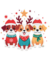 Christmas Cute Puppy Clipart