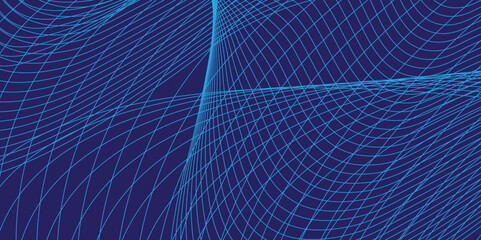 High tech background wallpaper. Digital abstract lines vector illustration.  Blue carving art with line stripes modern shiny element, 3D abstract background with paper cut shapes. 