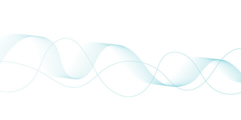 Blue color wave line abstract background design.  Energy waves technology concept design for business, presentation, banner.