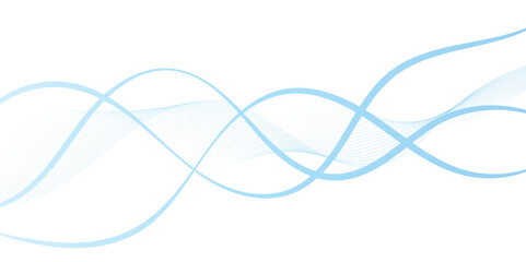 Blue color wave line abstract background design.  Energy waves technology concept design for business, presentation, banner.
