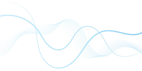 Blue color wave line abstract background design.  Energy waves technology concept design for business, presentation, banner.