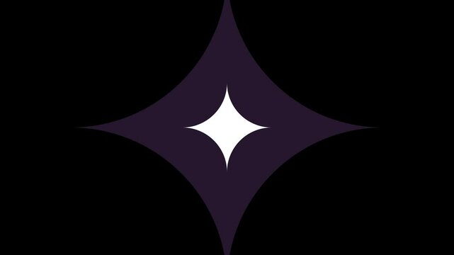 Star glitter transition animation, expanding to fill the screen and returning to the beginning. There are five color style options.Alpha channel only on 4K