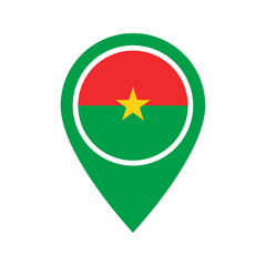 Burkina Faso flag location icon