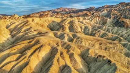 Zabriski Point in Death Valley National Park, California Golden Hour
