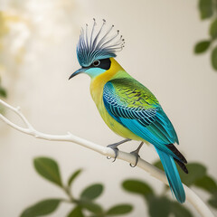 Fototapeta premium Beautiful colorful cute bird, Generative Ai