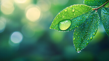 HD Nature Raindrop Background &ndash; Stunning High-Quality Rainwater Drops on Leaves and flower