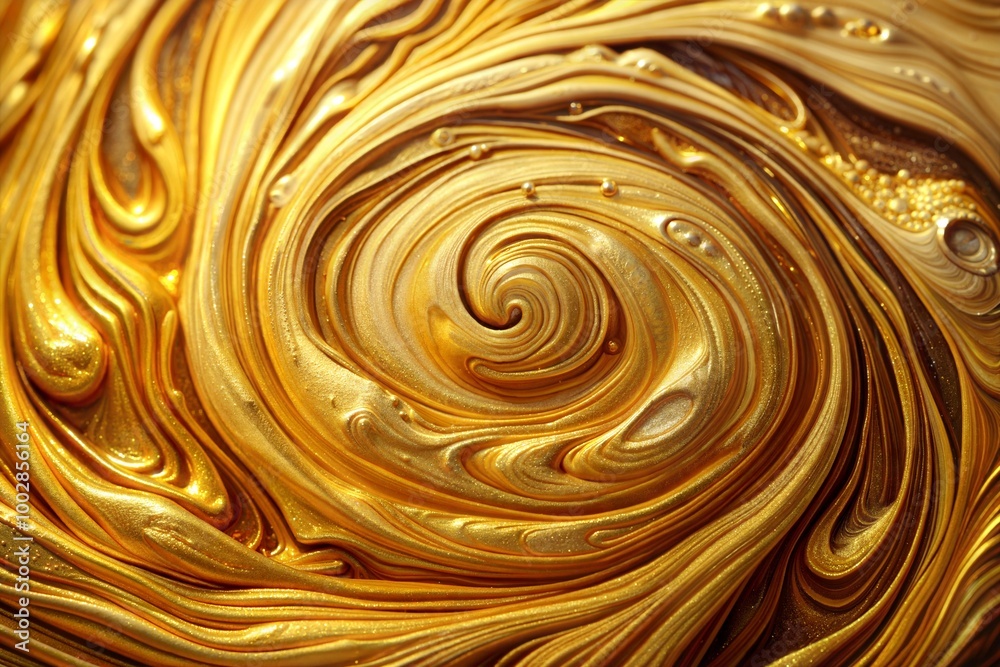 Canvas Prints mesmerizing close-up of swirling golden liquid abstract background