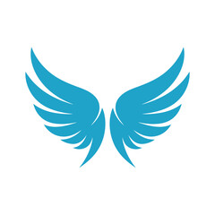 Angel wings silhouette vector illustration
