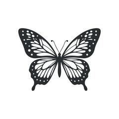 Butterfly silhouette illustration on a white background