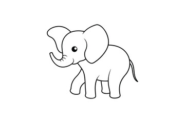 Baby elephant vector illustration