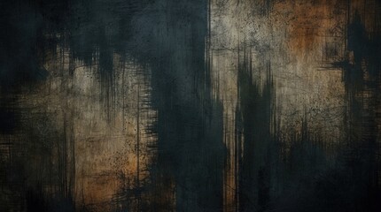 Obraz premium metaphor for fading memories. The dark, layered brushstrokes obscure the details