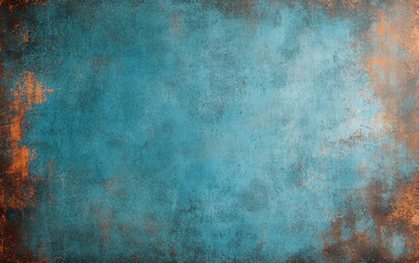 Fototapeta premium Textured blue and brown background with a rustic, weathered appearance.