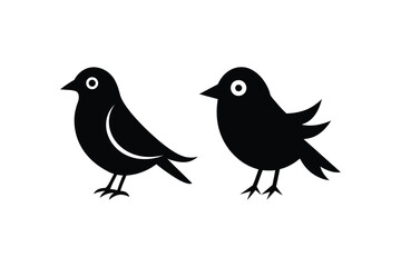Black bird vector logo