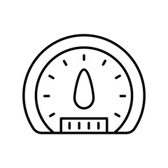 speedometer line icon with white background vector stock illustration