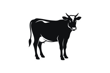 Cow silhouette vector illustration