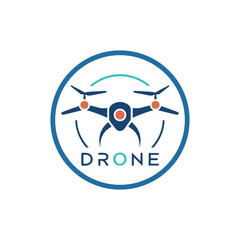 Creative drone logo design concept