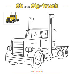 Coloring Page Big truck