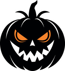 halloween pumpkins on white background