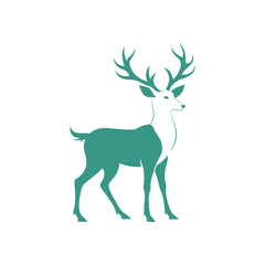 Deer silhouette vector illustration