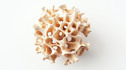 Fototapeta premium Overhead view of human bone marrow in a detailed 3D model, ideal for educational presentations, set against a sterile white background