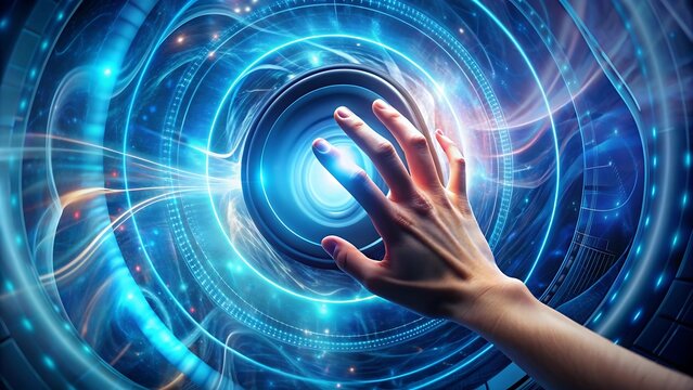 Remolinos de tecnolog&iacute;a que tocan las manos: interacci&oacute;n digital innovadora