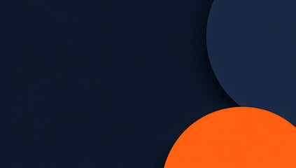 Modern Abstract Design with Orange Circle and Diagonal Stripes