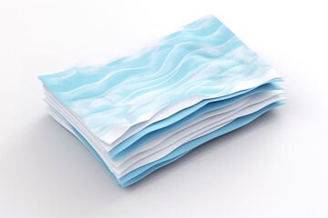 Blue tissue box isolated on white background - Image
