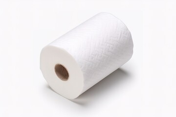 Toilet paper, white tissues isolated on white background
