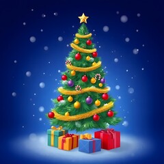 Christmas Tree With Gift Boxes