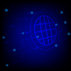 radar screen with map