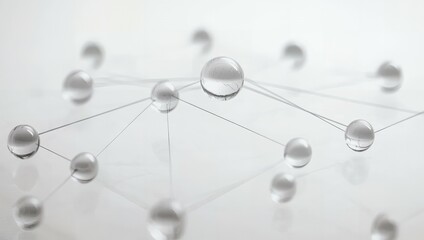 Abstract network of glass spheres