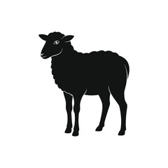 Sheep silhouette vector illustration