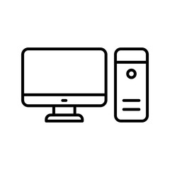 pc computer icon sign vector