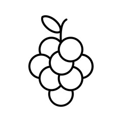 Grape icon. Grape line sign design. Grape symbol vector pictogram.