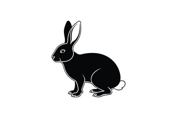 Rabbit silhouette vector illustration