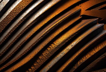 intricate close shot showcasing diverse patterns industrial steel surfaces focus detail, architectural, brushed, craftsmanship, cold, composition
