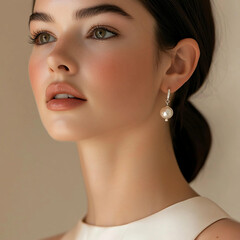 아름다운 여자 클로즈업 화장품 광고