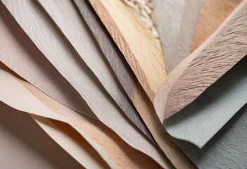 high resolution close shot capturing diverse paper textures bathed soft natural light art craft projects, nature, detail, backgrounds, colors, shadow