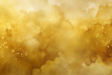 Abstract watercolor background in shades of gold with sparkling effect