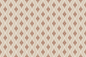Damask geometric ornament. Navajo tribal vector seamless pattern. Native American ornament. Ethnic South Western decor style. Vector seamless pattern. Mexican blanket, rug. Woven carpet