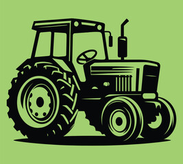 Tractor silhouette vector illustrations