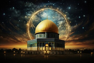 Obraz premium Al-Aqsa Mosque, Dome of the Rock
