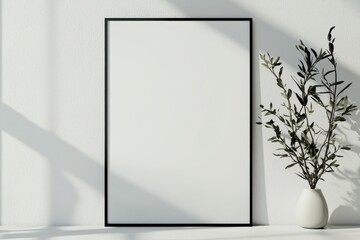 A3 Poster Mockup on White Background created with Generative AI