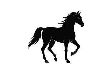  Horse silhouette vector illustration