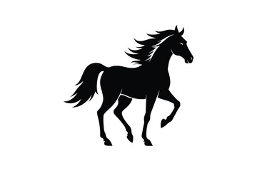 Horse silhouette vector illustration 