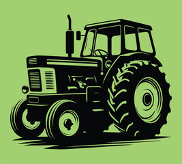 Tractor silhouette vector illustrations