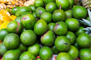 avocats frais sur un marché