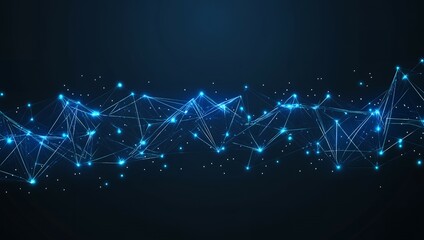 Obraz premium Abstract digital network with glowing lines.